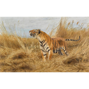 РЕПРОДУКЦИИ НА КАРТИНИ Бдителният тигър (1906)